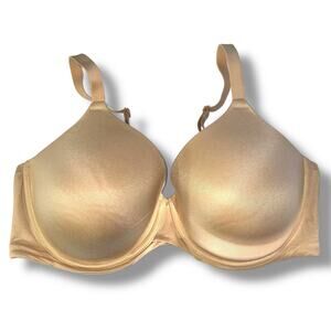 Auden Womens Superstar Full Coverage T Shirt Bra Convertible Straps Nude 40DD